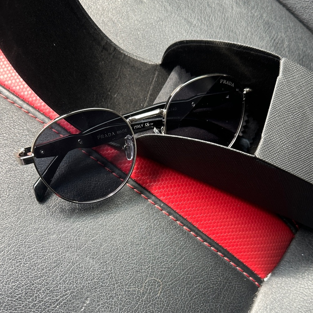 Prada Round Metal Sunglasses
